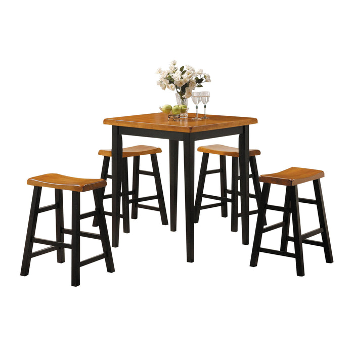 Gaucho Oak & Black Counter Height Set (5Pc Pk) image