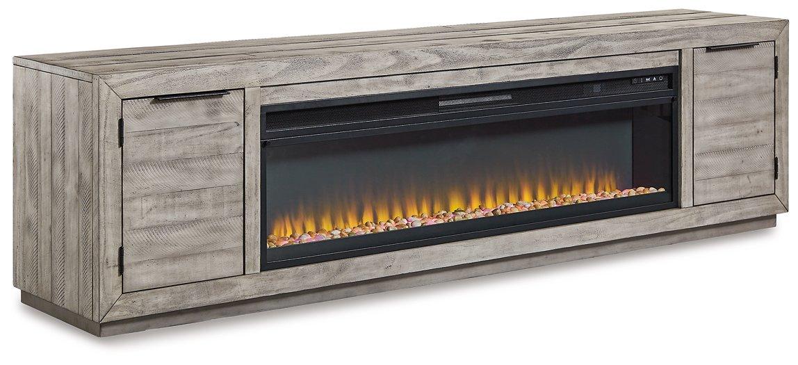 Naydell 92" TV Stand with Electric Fireplace - Zara Furniture (Kissimmee,FL)