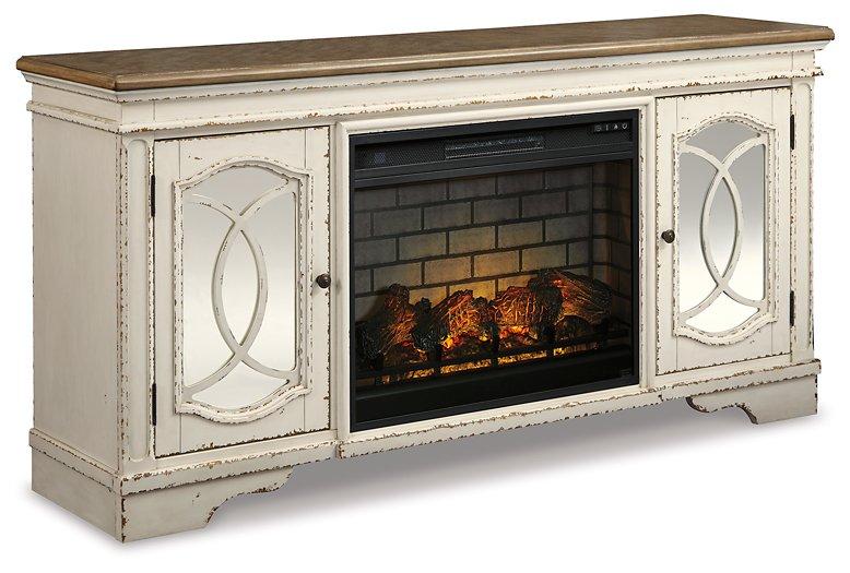 Realyn 74" TV Stand with Electric Fireplace - Zara Furniture (Kissimmee,FL)