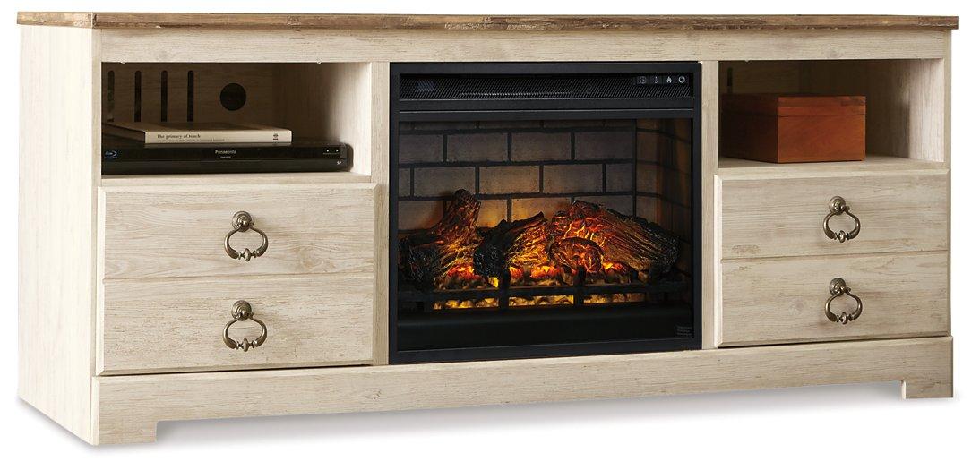 Willowton 64" TV Stand with Electric Fireplace - Zara Furniture (Kissimmee,FL)