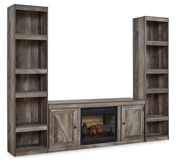 Wynnlow 3 - Piece Entertainment Center with Electric Fireplace - Zara Furniture (Kissimmee,FL)