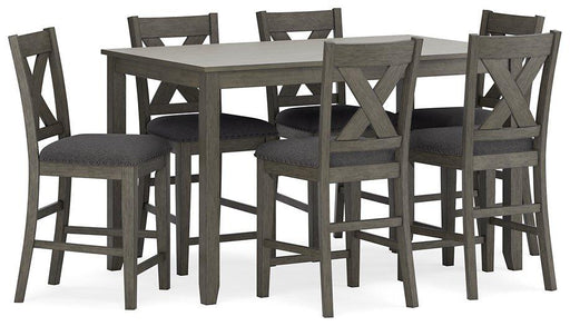 Caitbrook Counter Height Dining Table and Bar Stools (Set of 7) - Zara Furniture (Kissimmee,FL)