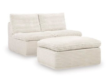 Fannin Armless Chair with Ottoman