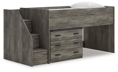 Frandern Loft Bed with Drawer Storage - Zara Furniture (Kissimmee,FL)
