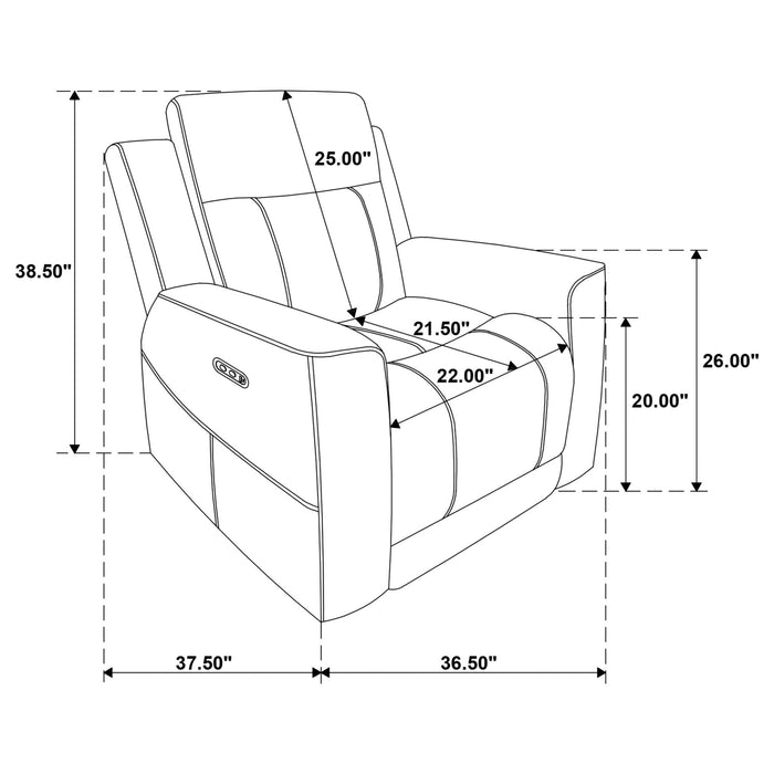 Kennett Power Reclining Sofa Set - Zara Furniture (Kissimmee,FL)