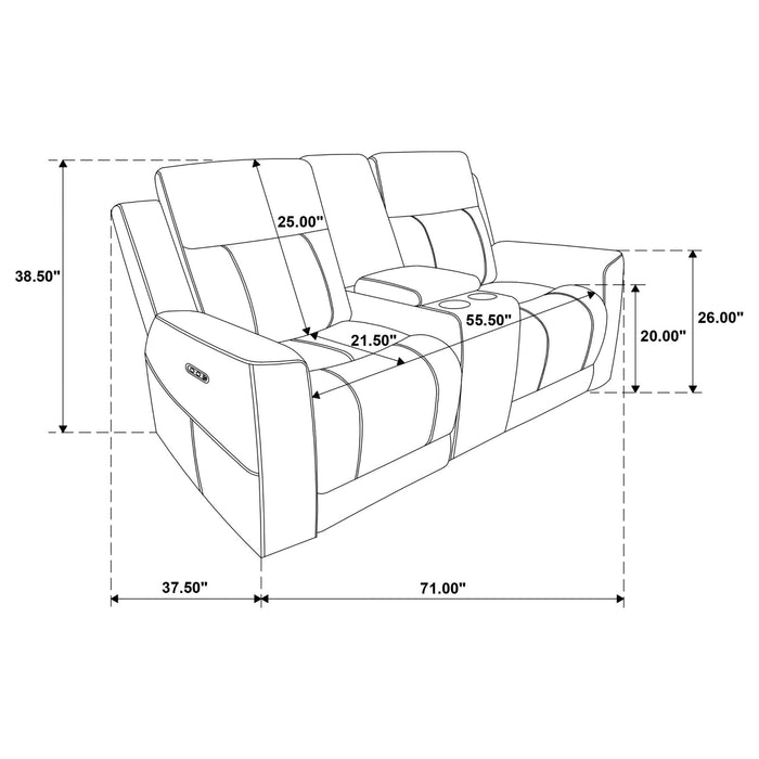 Kennett Power Reclining Sofa Set - Zara Furniture (Kissimmee,FL)