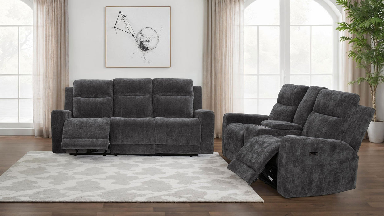 Kennett Power Reclining Sofa Set - Zara Furniture (Kissimmee,FL)