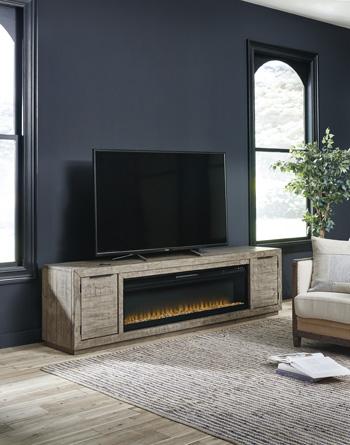 Krystanza TV Stand with Electric Fireplace - Zara Furniture (Kissimmee,FL)
