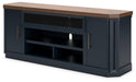 Landocken 83" TV Stand with Electric Fireplace - Zara Furniture (Kissimmee,FL)