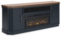 Landocken 83" TV Stand with Electric Fireplace - Zara Furniture (Kissimmee,FL)
