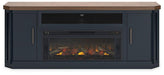 Landocken 83" TV Stand with Electric Fireplace - Zara Furniture (Kissimmee,FL)