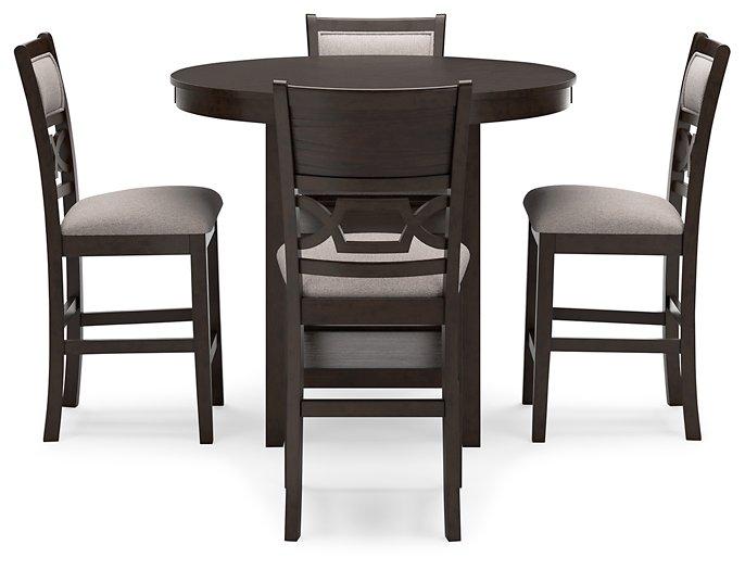 Langwest Counter Height Dining Table and 4 Barstools (Set of 5) - Zara Furniture (Kissimmee,FL)