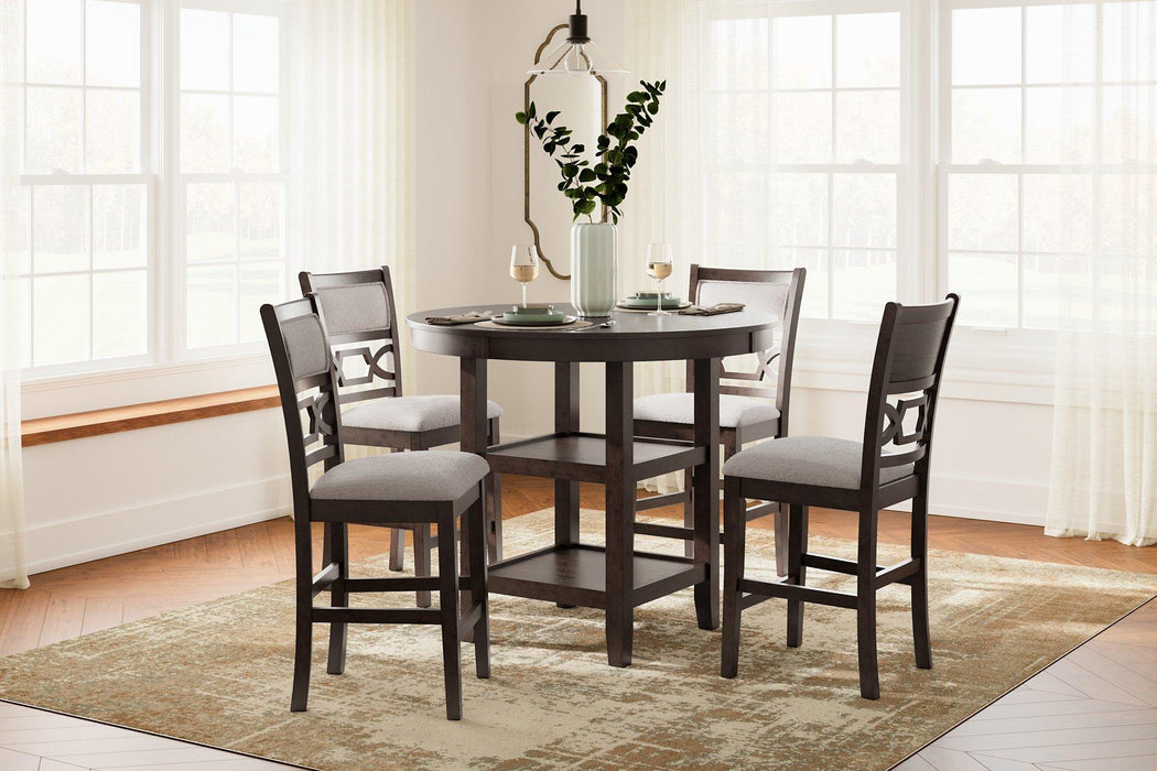 Langwest Counter Height Dining Table and 4 Barstools (Set of 5) - Zara Furniture (Kissimmee,FL)