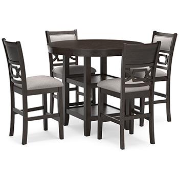 Langwest Counter Height Dining Table and 4 Barstools (Set of 5) - Zara Furniture (Kissimmee,FL)