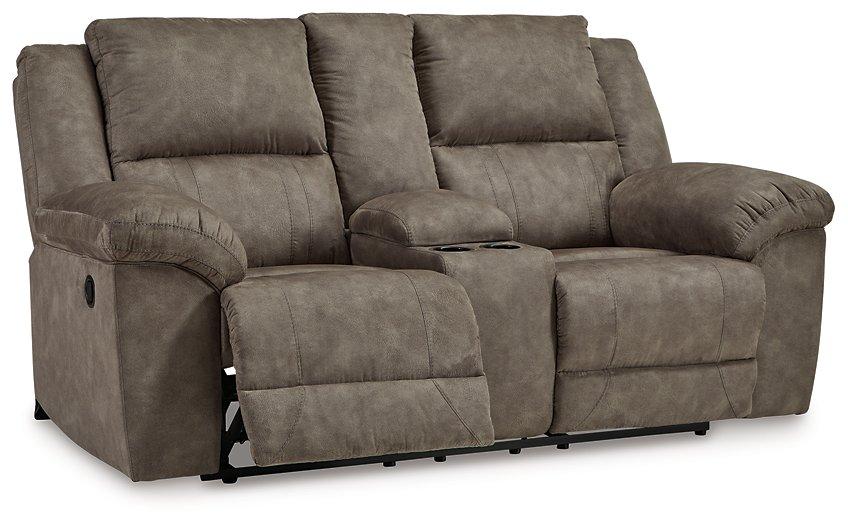 Laresview Reclining Loveseat with Console - Zara Furniture (Kissimmee,FL)