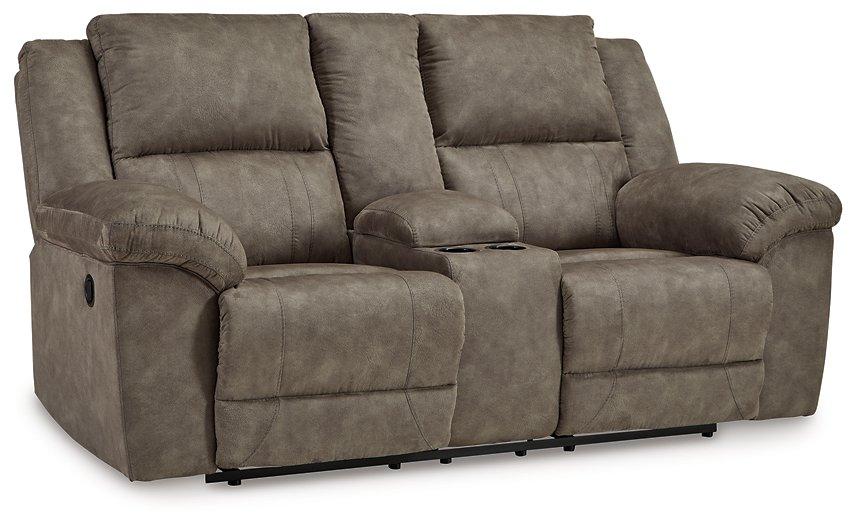 Laresview Reclining Loveseat with Console - Zara Furniture (Kissimmee,FL)