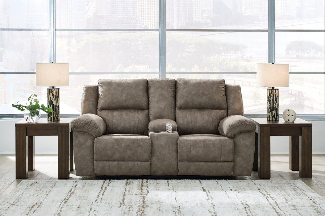 Laresview Reclining Loveseat with Console - Zara Furniture (Kissimmee,FL)