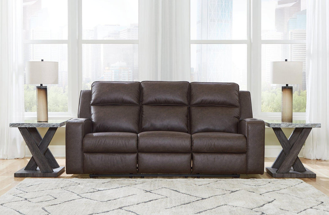 Lavenhorne Reclining Sofa with Drop Down Table - Zara Furniture (Kissimmee,FL)