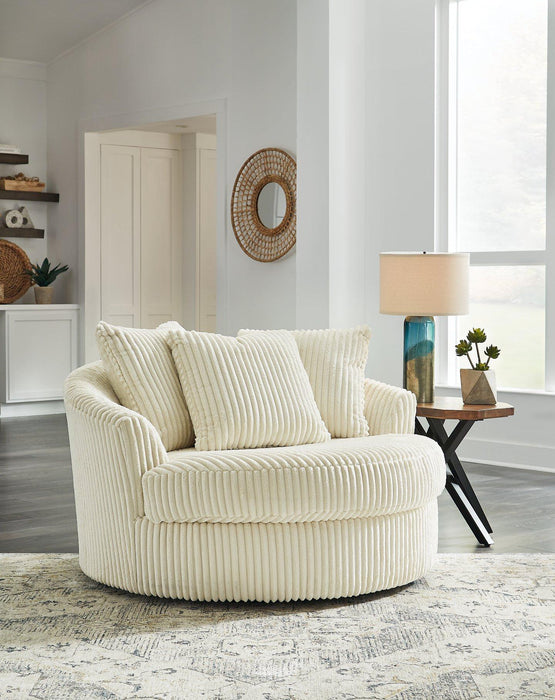 Lindyn Oversized Swivel Accent Chair - Zara Furniture (Kissimmee,FL)