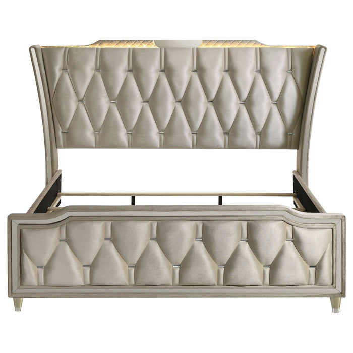 Lorient Wingback Bed with LED Lighting