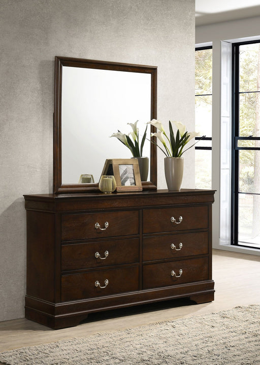 Louis Philippe Dresser with Mirror - Zara Furniture (Kissimmee,FL)