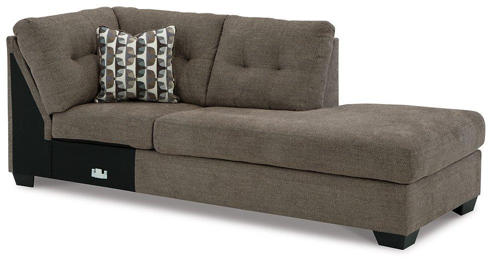 Mahoney 2 - Piece Sleeper Sectional with Chaise - Zara Furniture (Kissimmee,FL)