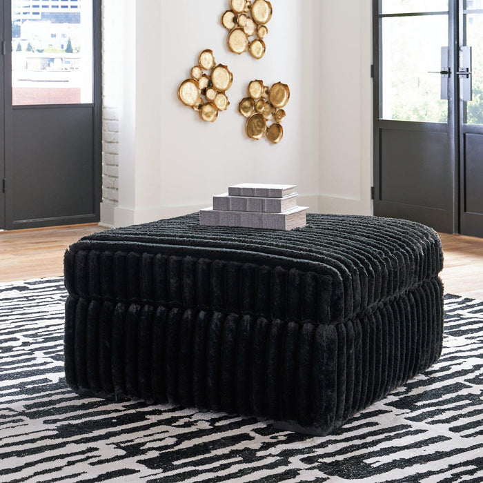 Midnight - Madness Oversized Accent Ottoman - Zara Furniture (Kissimmee,FL)