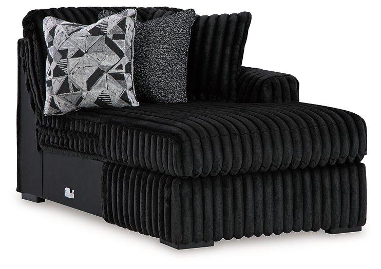 Midnight - Madness Sectional Sofa with Chaise - Zara Furniture (Kissimmee,FL)