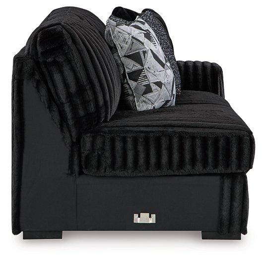 Midnight - Madness Sectional Sofa with Chaise - Zara Furniture (Kissimmee,FL)