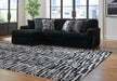 Midnight - Madness Sectional Sofa with Chaise - Zara Furniture (Kissimmee,FL)