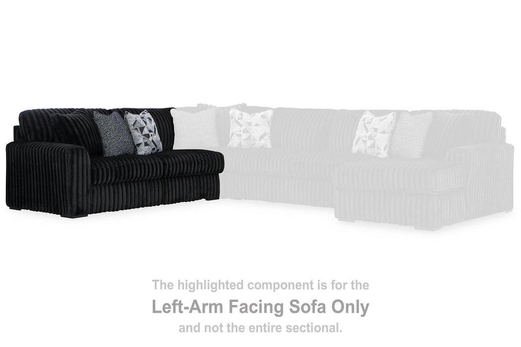 Midnight - Madness Sectional Sofa with Chaise - Zara Furniture (Kissimmee,FL)