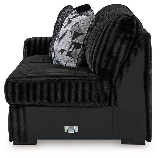 Midnight - Madness Sectional Sofa with Chaise - Zara Furniture (Kissimmee,FL)