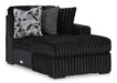 Midnight - Madness Sectional Sofa with Chaise - Zara Furniture (Kissimmee,FL)