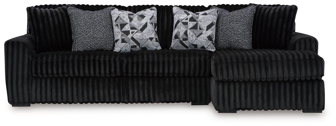 Midnight - Madness Sectional Sofa with Chaise - Zara Furniture (Kissimmee,FL)
