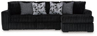Midnight - Madness Sectional Sofa with Chaise - Zara Furniture (Kissimmee,FL)