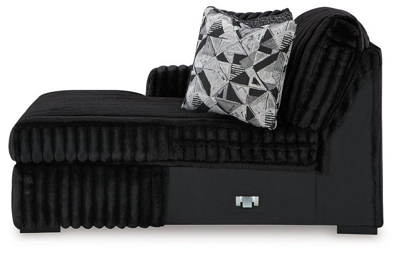 Midnight - Madness Sectional Sofa with Chaise - Zara Furniture (Kissimmee,FL)