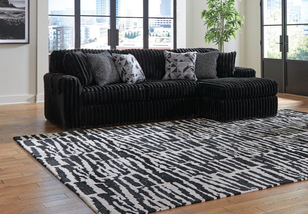 Midnight - Madness Sectional Sofa with Chaise - Zara Furniture (Kissimmee,FL)