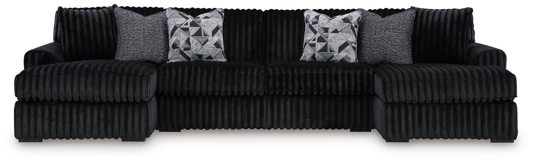 Midnight - Madness Sectional with Chaise - Zara Furniture (Kissimmee,FL)
