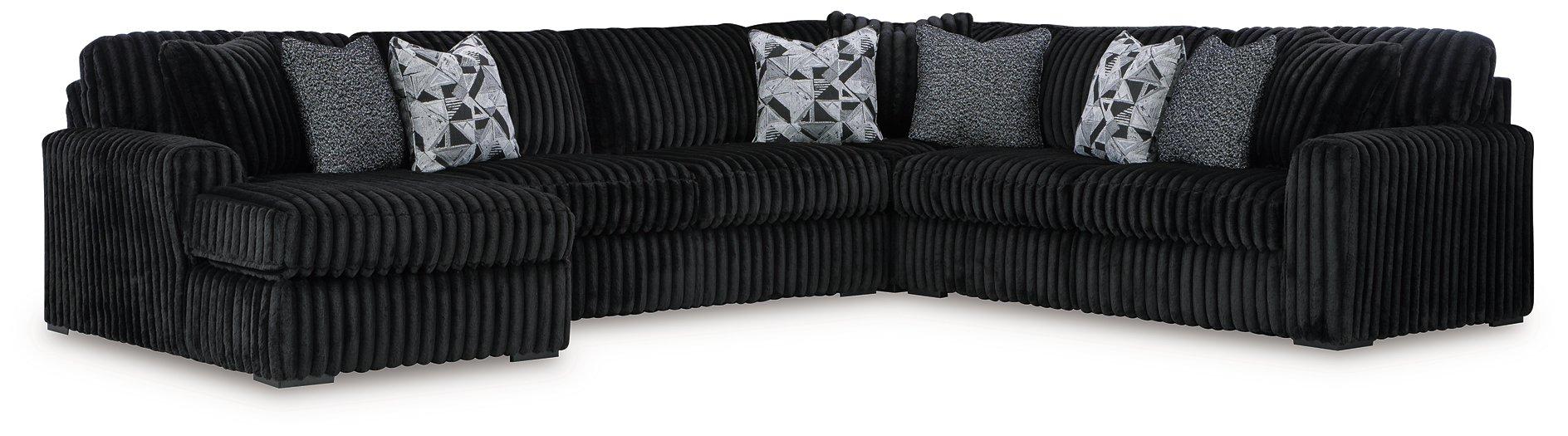 Midnight - Madness Sectional with Chaise - Zara Furniture (Kissimmee,FL)
