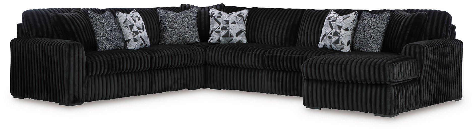 Midnight - Madness Sectional with Chaise - Zara Furniture (Kissimmee,FL)