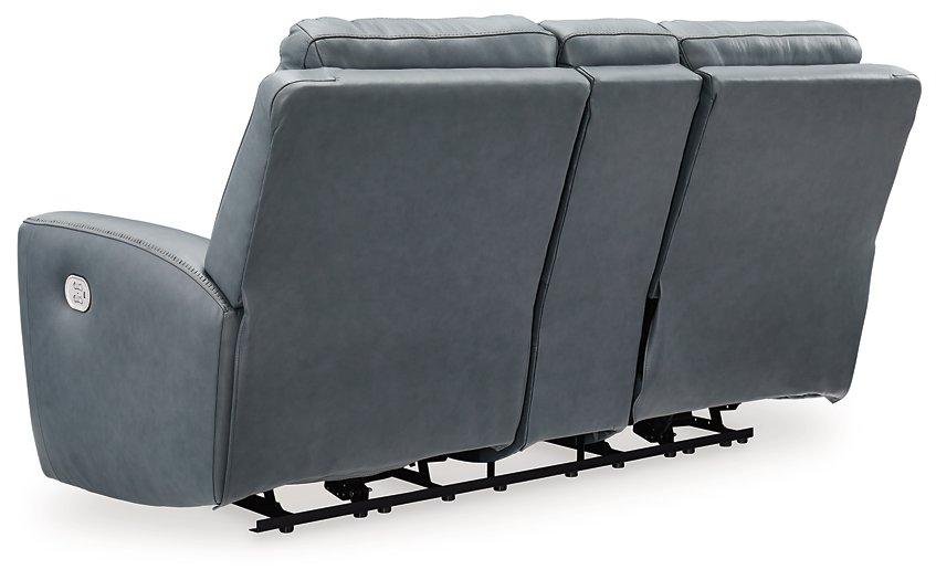 Mindanao Power Reclining Loveseat with Console - Zara Furniture (Kissimmee,FL)