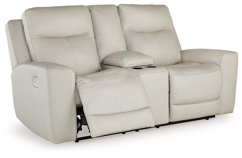 Mindanao Power Reclining Loveseat with Console - Zara Furniture (Kissimmee,FL)