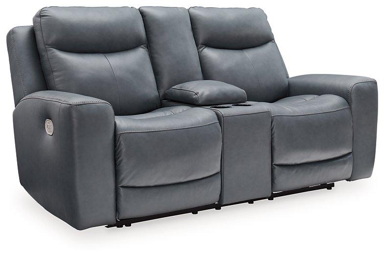 Mindanao Power Reclining Loveseat with Console - Zara Furniture (Kissimmee,FL)