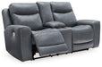 Mindanao Power Reclining Loveseat with Console - Zara Furniture (Kissimmee,FL)