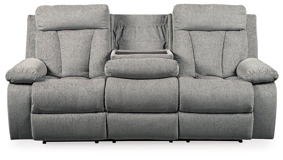 Mitchiner Reclining Sofa with Drop Down Table - Zara Furniture (Kissimmee,FL)