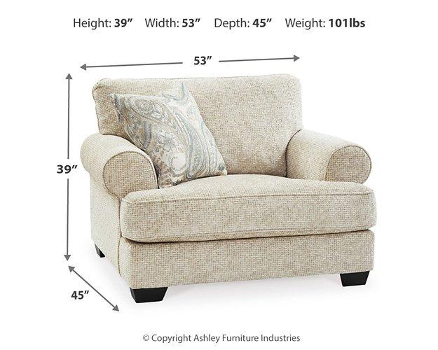 Monaghan Oversized Chair and Ottoman - Zara Furniture (Kissimmee,FL)