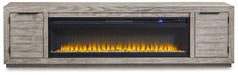 Naydell 92" TV Stand with Electric Fireplace - Zara Furniture (Kissimmee,FL)