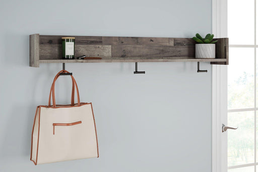 Neilsville Wall Mounted Coat Rack with Shelf - Zara Furniture (Kissimmee,FL)