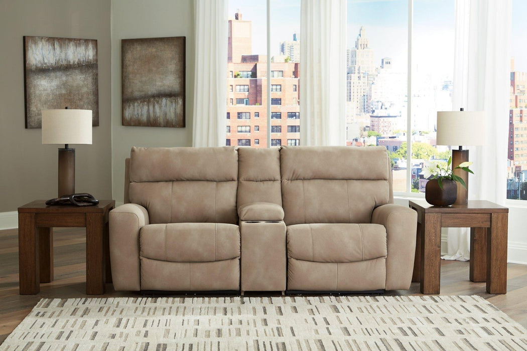 Next - Gen DuraPella Power Reclining Sectional Loveseat with Console - Zara Furniture (Kissimmee,FL)