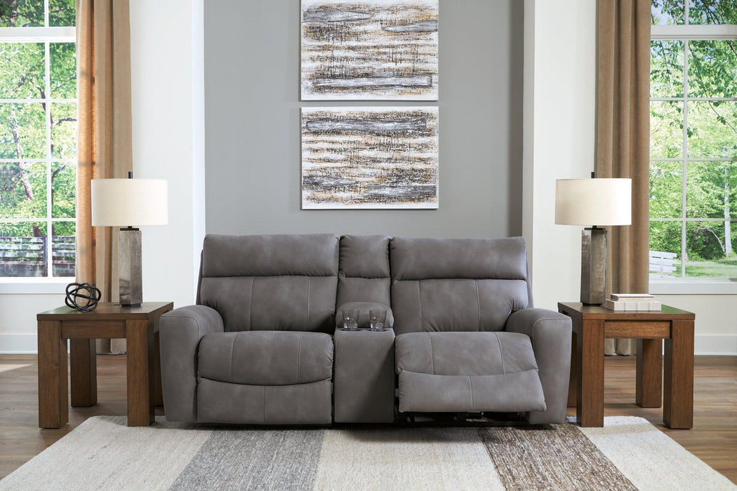 Next - Gen DuraPella Power Reclining Sectional Loveseat with Console - Zara Furniture (Kissimmee,FL)